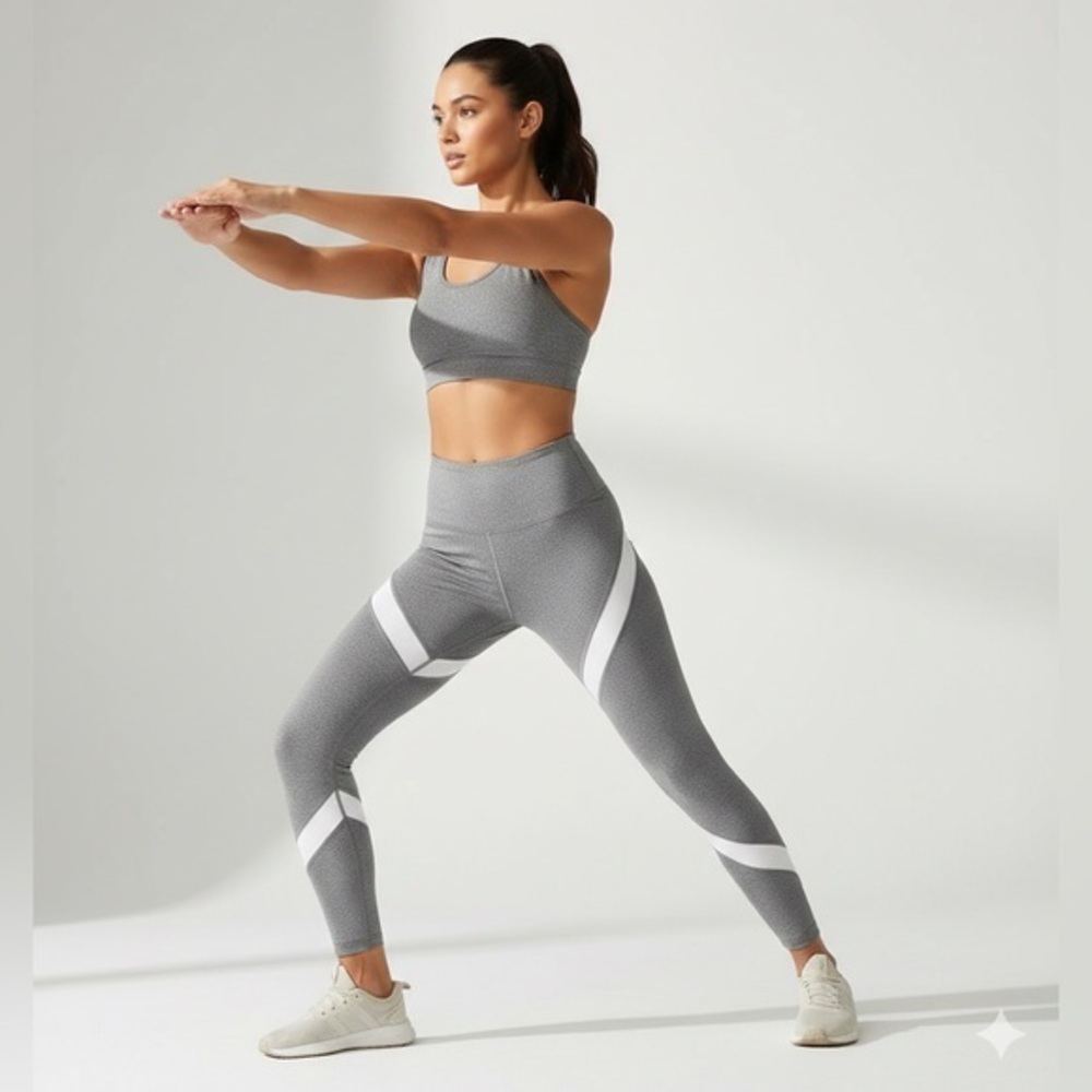 Aerie Women’s X Large Chill Play Move High Waist Leggings XL Gray Mesh